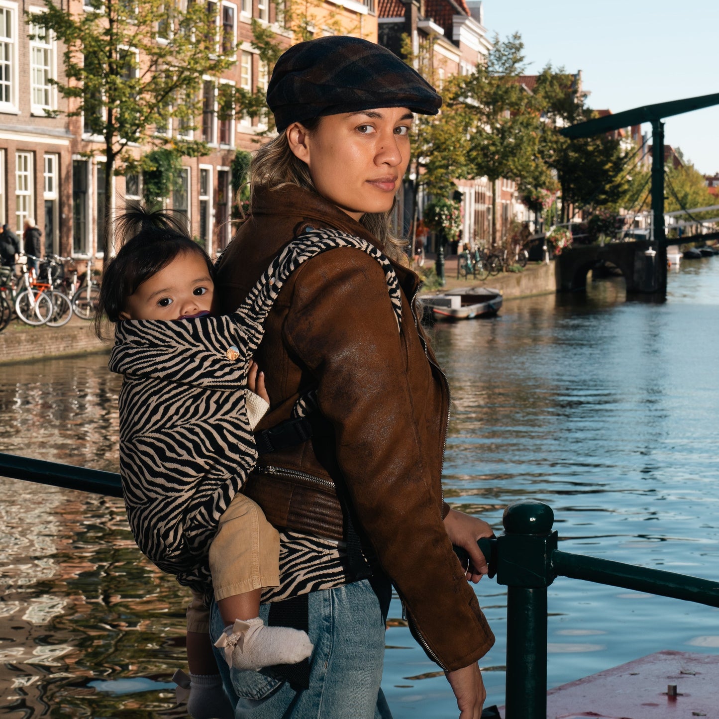 Babytrage - Zebra Braun